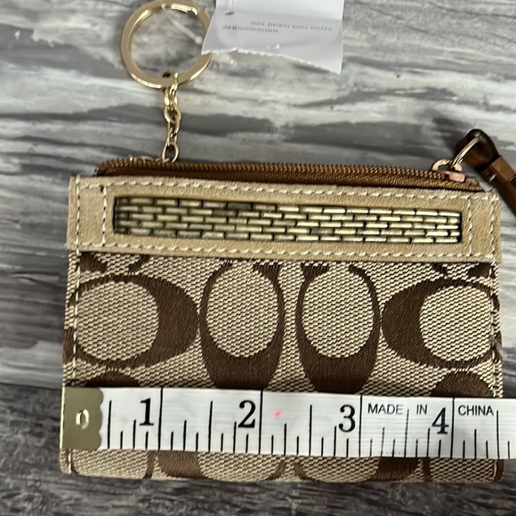 Coach  Mini Skinny Id Case In Signature Canvas - Picture 7 of 8